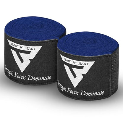 Boxing Hand Wraps, 180 Inches Inner Gloves with Thumb Loop | Elasticated Knuckle Protection for Martial Arts | Soft Under Mitts for Muay Thai, Kickboxing, MMA, Punching Bag Men Women - color: Blue