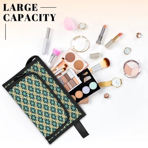 Travel Makeup Bag for Women Men Unisex Islamic Ethnic Theme Multipurpose Cosmetic Wash Pouch Bag Toiletry Toiletries Shower Bag Organizer