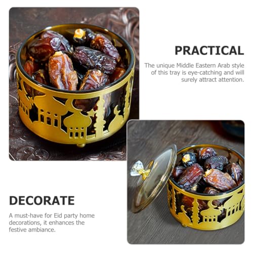 MAGICLULU Metal Ramadan Candy Tray Eid Decor Serving Dishes Fruit Decor Ramadan Elements Tray