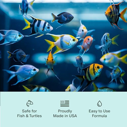 Aquarium & Pond Water Conditioner – Detoxifies Tap Water for Fish - Treats 9,600 Gallons - 16 Fl Oz.