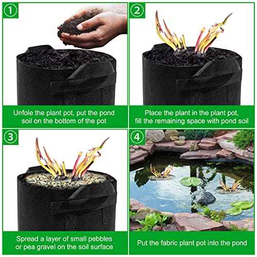 12Pack Lily Aquatic Plant Pots for Pond | Durabl Breathe Reusable Fabric Plant Pots for Aquatic Plants, Potato, Carrot, Onion, Flower - style: Antique 12PCS