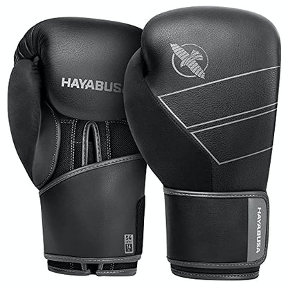 Hayabusa S4 Leather Boxing Gloves for Women & Men - color: Black, size: 16 oz