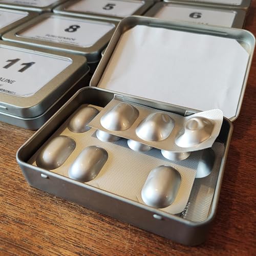 Rectangle Metal Tins with Hinged Window Lids, Silver, 24 Pieces | Hinged Window Lids, Mini Storage Organizer Set, For Home Kitchen, Office and School Supplies - color: Silver