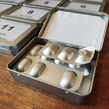 Rectangle Metal Tins with Hinged Window Lids, Silver, 24 Pieces | Hinged Window Lids, Mini Storage Organizer Set, For Home Kitchen, Office and School Supplies - color: Silver