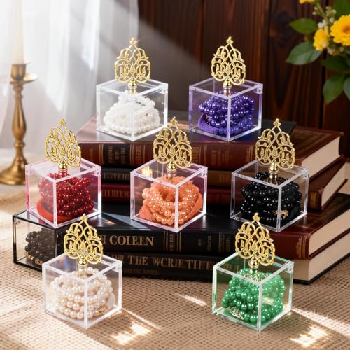 EUBUY 16 Sets Islamic Prayer Beads Bulk Ramadan Eid Al Adha Gifts 99 Beads Muslim Festival Rosary Islamic Eid Al Adha Party Gifts for Ramadan Wedding Muslim Festival Birthday