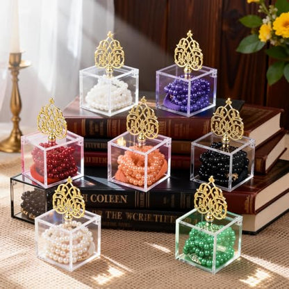 EUBUY 16 Sets Islamic Prayer Beads Bulk Ramadan Eid Al Adha Gifts 99 Beads Muslim Festival Rosary Islamic Eid Al Adha Party Gifts for Ramadan Wedding Muslim Festival Birthday