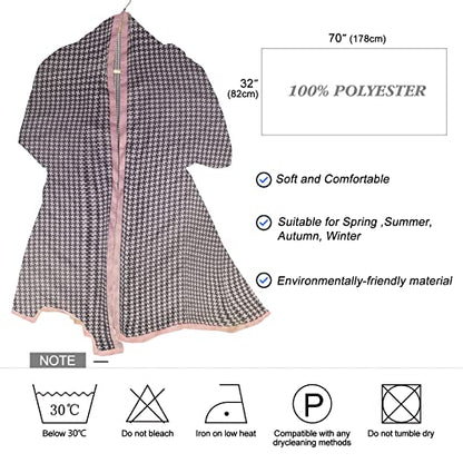 FINIZO Women's Fashion Scarves, Pashmina Wrap for All Season, Everyday Wear for Ladies, Solid Color Bridesmaid Gifts - color: 39pink
