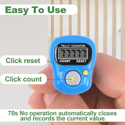 Tally Counter Electronic Finger Counter Digtal Clicker Counter 20pc | 10 Colors 5 Digit LCD Counting For Knitting /Golf /Coaching /Goods Counting/Lap Etc