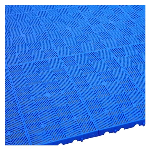 Display Pedestal Stand Plastic Pallet, Indoor/Outdoor Cold Warehouse Shipping Pads, Garage, Easy to Stack-Blue-2 Pack-90x30x3