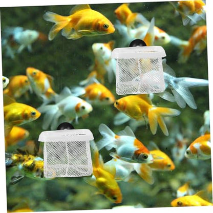 5pcs Fish Tank Separator Net with Cups Fish Breeding Holder Versatile Aquarium Incubator for Hatching and Spawning Net Design