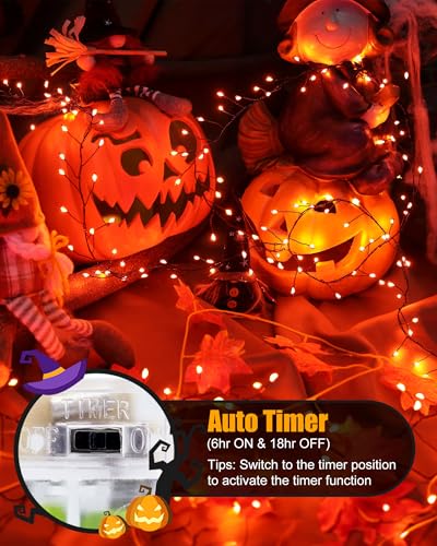 Minetom Fairy Lights Battery Operated, Twinkle String Lights 5ft 60LED - color: Orange