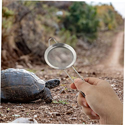 Toyvian 2pcs Feces Sifting Sand Shovel Reptile Substrate Litter Terrarium Reptile Poop Scooper Outdoor Sand Reptile Sand Scoop Reptile Scooper Poop Sifting Tools Stainless Steel Silver