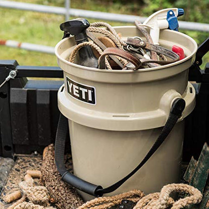 YETI Loadout 5-Gallon Bucket, Impact Resistant Fishing/Utility Bucket - color: Tan