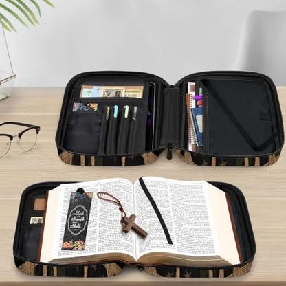 Camouflage Hunting Deer Bible Cover Case with Handle and Zippered Pocket - color: Camouflage Hunting Deer