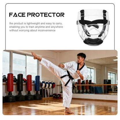 Toddmomy 2 Pack Taekwondo Face Guard Mask Detachable Full Face Protective Headgear for Karate Sparring Gear Kickboxing Training Martial Arts Protective Gear for Youth and Adults