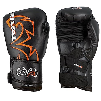 RIVAL Boxing RB11 Evolution Heavy Bag Gloves, with a High-Density, Power-Transmitting Foam and Microfiber Outer - color: Black, size: Medium