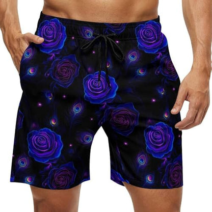 Mens Trunks Breathable Quick Dry Mesh Lining Summer Holiday Beach Board Shorts - color: Style-6, size: X-Large
