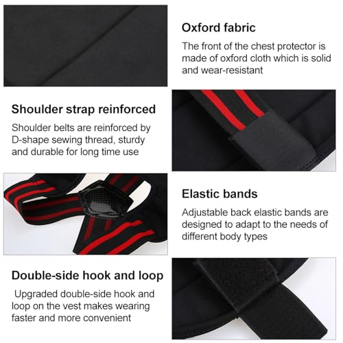 Boxing Chest Protector Karate Vest Chest Protection, Adjustable Karate Waistcoat, and Chest Protector for Adults and Kids Sparring Gear for Boxing, Karate, and Impact Sports
