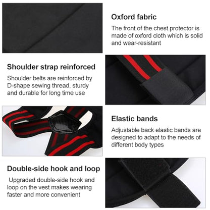 Boxing Chest Protector Karate Vest Chest Protection, Adjustable Karate Waistcoat, and Chest Protector for Adults and Kids Sparring Gear for Boxing, Karate, and Impact Sports