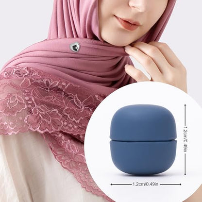10 PCS No-Snag Pinless Magnetic Hijab Pins Set - Strong Hijab Pins & Scarf Pins, Safety Pins for Muslim Women, Perfect Islamic Gift - color: Classic Matte Blue&Red