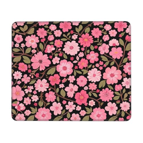 Flowers Computer Mouse Pad Anti-Slip Rubber Base Square Mouse Mat for Office Computer Mousepad 7.9 X 9.5 in - color: Flowers, size: 9.5L x 7.9W inches
