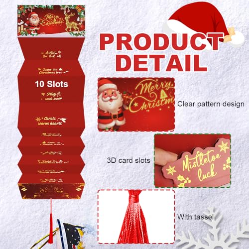 2026 New Christmas Money Envelope for Cash, 10 Slots Surprise, Money Envelopes for Xmas Gift Envelopes Supplies Christmas Cash Gift Envelopes for Men Women Girls Boys, Red - color: Red