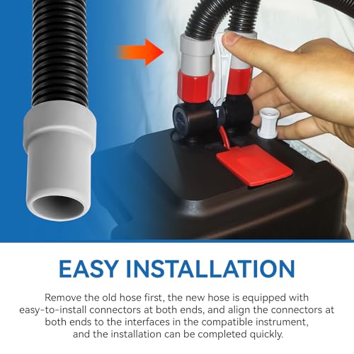 A20015 Ribbed Hosing Replacement for Fluval 304/305/306/307/404/405/406/407 Canister Filter, for Fluval Aquarium Filter Tubing Replacement Parts, 9.8Ft
