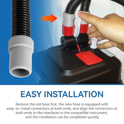 A20015 Ribbed Hosing Replacement for Fluval 304/305/306/307/404/405/406/407 Canister Filter, for Fluval Aquarium Filter Tubing Replacement Parts, 9.8Ft