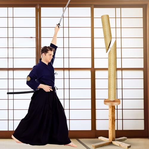 Briwooody Tatami Mat for Sword Cutting 71 x 34 Inch Straw Japanese Tameshigiri Cutting Test Target Exercise for Samurai Katana Martial Art Swords