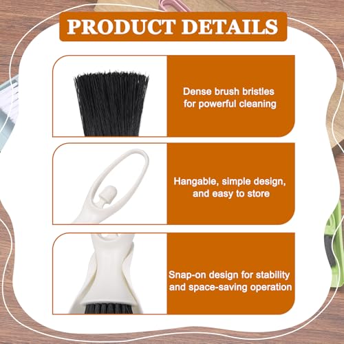 uxcell Mini Dustpan and Brush Set, Small Broom and Dustpan Set for Office Tabletops Sofas Keyboards Home Cleaning Tool, White - color: White