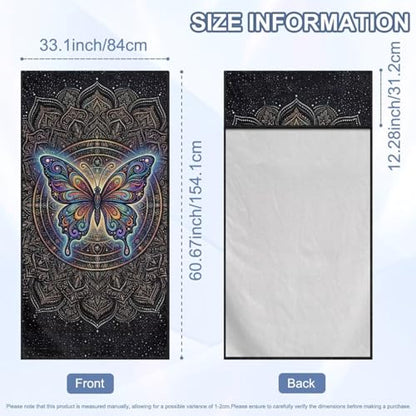 Boho Butterfly Print Towel Automotive Seat Covers Galaxy Print Athletic Towels for Car Seats with Storage Bag Absorbent Microfiber Towels Universal Fit Truck Sedan SUV - color: Black-Boho Butterfly Galaxy