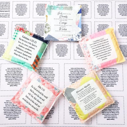 Ceenna Pocket Prayer Quilt Panel Squares with Small Wooden Crosses Mini Scripture Pocket Prayer Quilt Religious Spiritual Gift for Friend Family Easter Reward Gifts Easter Basket Stuffers(Brown Cross) - style: Brown Cross