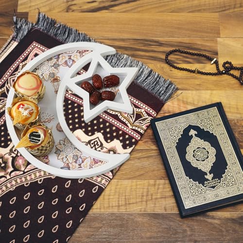 Ramadan Wood Tray, Ramadan Kareen Moon Star Tray Eid Mubarak Party Serving