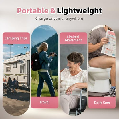 Hibbent Portable Bidet for Travel, High Pressure Handheld Electric Sprayer, Rechargeable Travel Bidet for Women & Men, Personal Hygiene Cleaning, Soothing Postpartum Care, Pink - color: Pink
