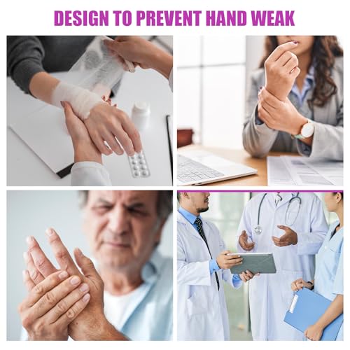 Hand Grip Strengthener, Finger Exerciser Squeeze Ball Weak Hand Strengthening Devices for Elderly Seniors Musicians Athletes Muscles Trainer Massage