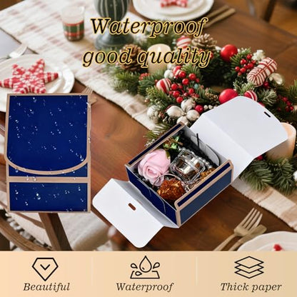 12Pack Small Gift Boxes with Lids, 4.5''x4.5''x2'' Small Boxes for Gifts with Ribbons, Blue Gift Boxes for Present, Birthday, Valentine's Day, Mother's Day, Holiday - color: Blue