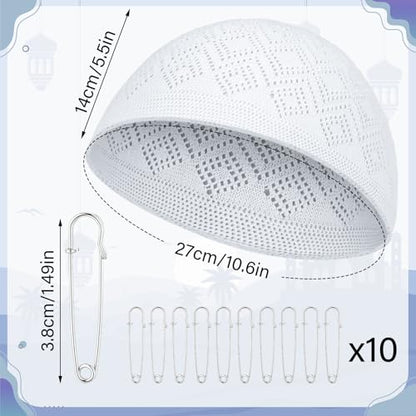 Suhine 14 Pcs Ihram for Umrah Men Towel Waist Belt Hat Pins - size: S Size for Teen