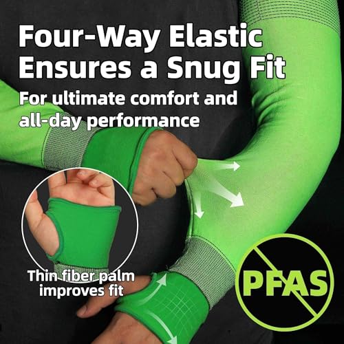 Schwer Ultra-Thin ANSI A6 Cut Resistant Arm Sleeves, 21 Gauge Comfortable and Breathable Protective Sleeves, Arm Protectors for Thin Skin and Bruising, Work, Gardening, Farming, Outdoors, M - size: 18in-M