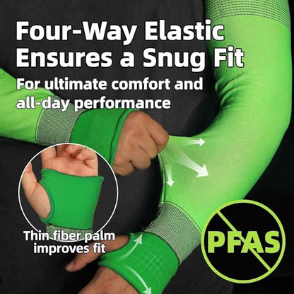Schwer Ultra-Thin ANSI A6 Cut Resistant Arm Sleeves, 21 Gauge Comfortable and Breathable Protective Sleeves, Arm Protectors for Thin Skin and Bruising, Work, Gardening, Farming, Outdoors, M - size: 18in-M