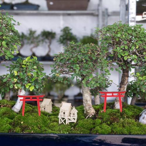 PRETYZOOM 4 Pcs Aquarium Torii Sculpture Fish Tank Ornament Japanese Style Gate for Aquarium Crafts Garden Landscape Decoration Fish Tank DIY Decor Miniature Landscape Accessory