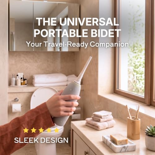 BIDOO The Universal, Portable Bidet (Pebble) with Cap and Travel Bag l Replaces Wet Wipes and Shower Toilet l Peri Bottle for Postpartum l Elder Care l New Moms l Pre and Post-Intimacy - color: Gray