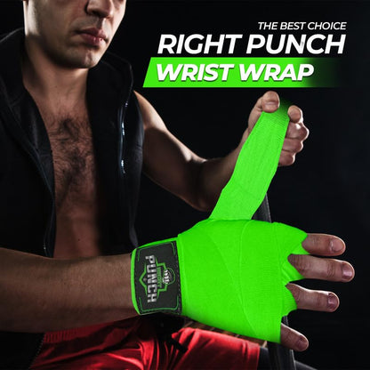 ProShield Boxing Wraps| 180-Inch Bandages| Boxing Hand Wraps Protection for Muay Thai MMA and Kickboxing - color: Green, size: 196"