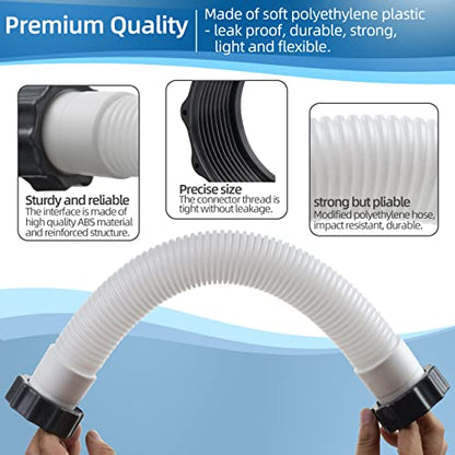 11535 Pool Sand Filter Pump Hose, 1.5" Pool Pump Hose Replacement for Intex | 16 Inch Sand Filter Interconnecting Hose Kit for Intex Sand Filter Pumps & Saltwater Systems 26371CA 26371EH 28647EG
