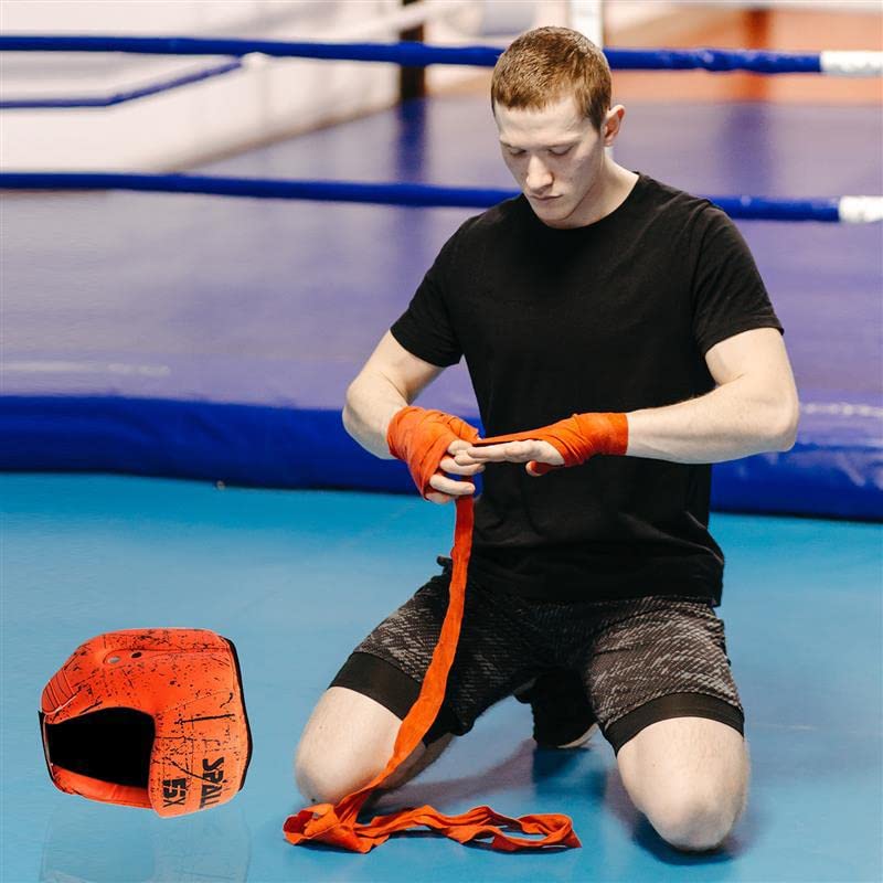 Spall Pro Boxing Headgear, Sparring Helmet for Fighting Sports Karate Boxing Martial Arts MMA and Taekwondo - color: Orange