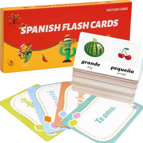 Ceiba Tree Spanish Flash Cards 100 English to Spanish Bilingual Flashcards