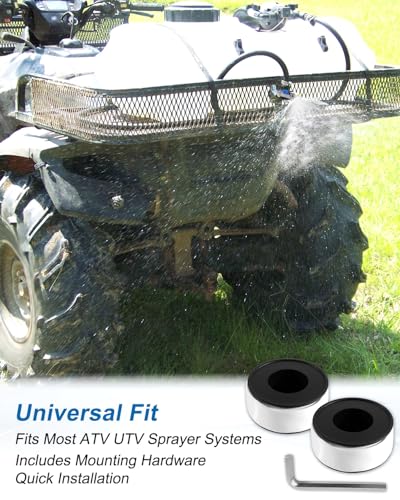 Boomless Sprayer Nozzle Kit for ATV UTV | 304 Stainless Steel Adjustable Spray Tip with Wide Coverage, Universal Sprayer Attachment for Farm Lawn Pasture Garden