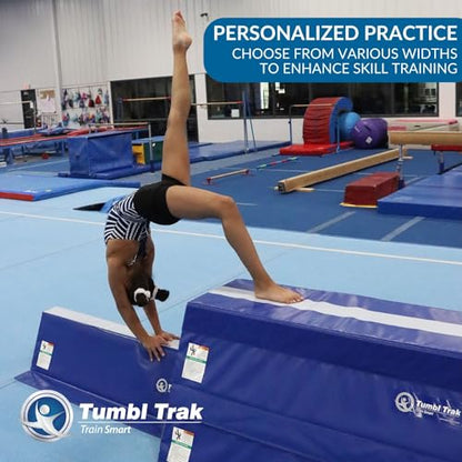 Tumbl Trak Pyramid Beam Blocks - Trapezoid Gymnastic Skill Mat - 4’ Long x 3’ Wide - Multi-Use Gymnastics Training Equipment for Enhanced Skill Development