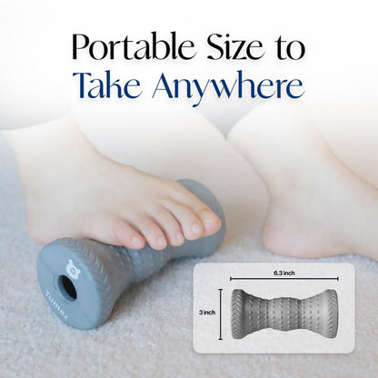 Tumaz Foot Roller for Deep Tissue Massage & Reflexology | Ergonomic Roller | Deep Tissue Massage | Reflexology | Portable Design | Ideal for Foot Recovery - color: Gray