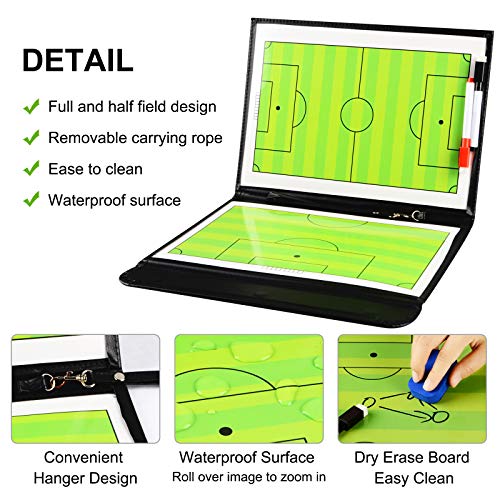 LEAP Magnetic Soccer Coaching Board Coaches Clipboard Tactical Board Kit with Dry Erase, Marker Pen Product Name