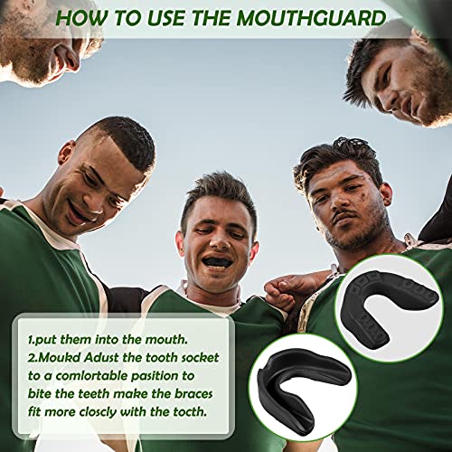 Sport Mouth Guards Gum Teeth Armor Game Guard for Boxing Basketball Football Hockey Karate Basketball Rugby Match - color: Black